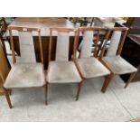 A SET OF FOUR RETRO DINING CHAIRS