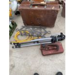 AN ASSORTMENT OF ITEMS TO INCLUDE A G CLAMP, A TRIPOD STAND AND A FUEL CAN ETC