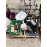 AN ASSORTMENT OF VARIOUS HOUSEHOLD CLEARANCE ITEMS