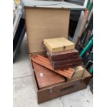 A LARGE QUANTITY OF WOODEN CASES AND BOXES