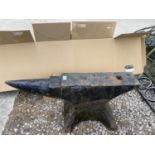 A VINTAGE BLACKSMITHS ANVIL LENGTH 79CM