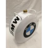 A WHITE BMW PETROL CAN