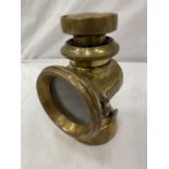 A BRASS VETERAN/EDWARDIAN LUCAS KING'S OWN OIL POWERED SIDE LAMP NO F 141