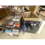 A LARGE QUANTITY OF RECORDS, CD'S ETC