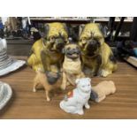 VARIOUS MODELS OF PUG DOGS