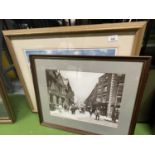 TWO FRAMED PRINTS OF MANCHESTER