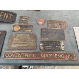 EIGHT VARIOUS PLAQUES AND BADGES