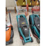 TWO LAWNMOWERS TO INCLUDE A BOSCH ROTAK 34 AND A FLYMO VENTURER 32