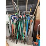 A VERY LARGE QUANTITY OF GARDEN TOOLS