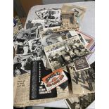 A QUANTITY OF PHOTOGRAPHS SOME RE- PRINTS OF FILM STARS, WINSTON CHURCHILL, PLUS LETTERS,
