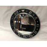 A DEALERS CIRCULAR WALL MIRROR DIAMETER 40CM