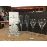 EIGHT BOXED ROYAL DOULTON GLASSES TO INCLUDE FOUR TUMBLERS, TWO FLUTES AND TWO WINE