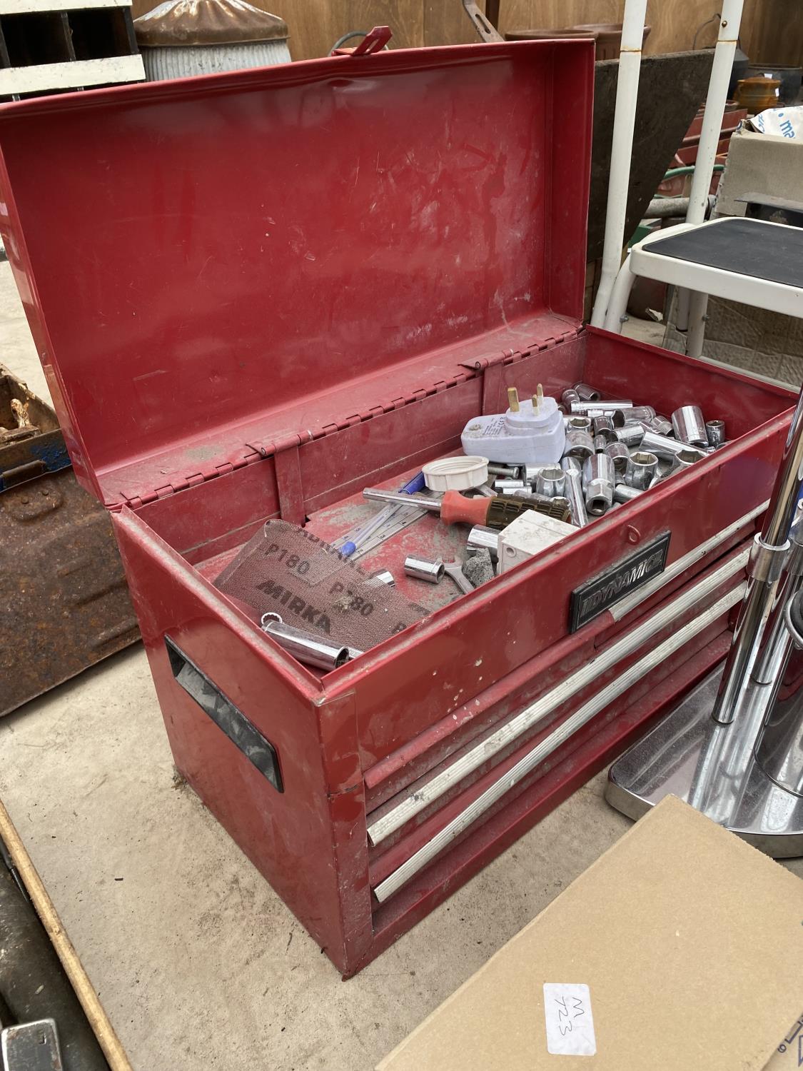 A DYNAMIC TOOL BOX WITH SOCKETS, COMPUTER WIRE ETC - Image 9 of 9
