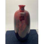 A LARGE ROYAL DOULTON FLAMBE LAVA VASE - 27.5 CM