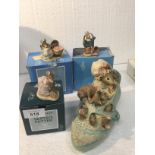 FOUR BEATRIX POTTER ITEMS TO INCLUDE THE OLD LADY WHO LIVED IN THE SHOE AND THREE FURTHER BOXED