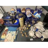 A LARGE COLLECTION OF TETLEY TEA MEMORABILIA TO INCLUDE TINS, MUGS, FIGURES ETC