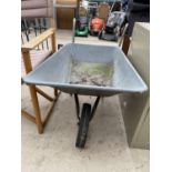 A GALVANISED WHEELBARROW