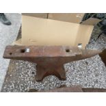 A VINTAGE BLACKSMITHS ANVIL LENGTH 94CM