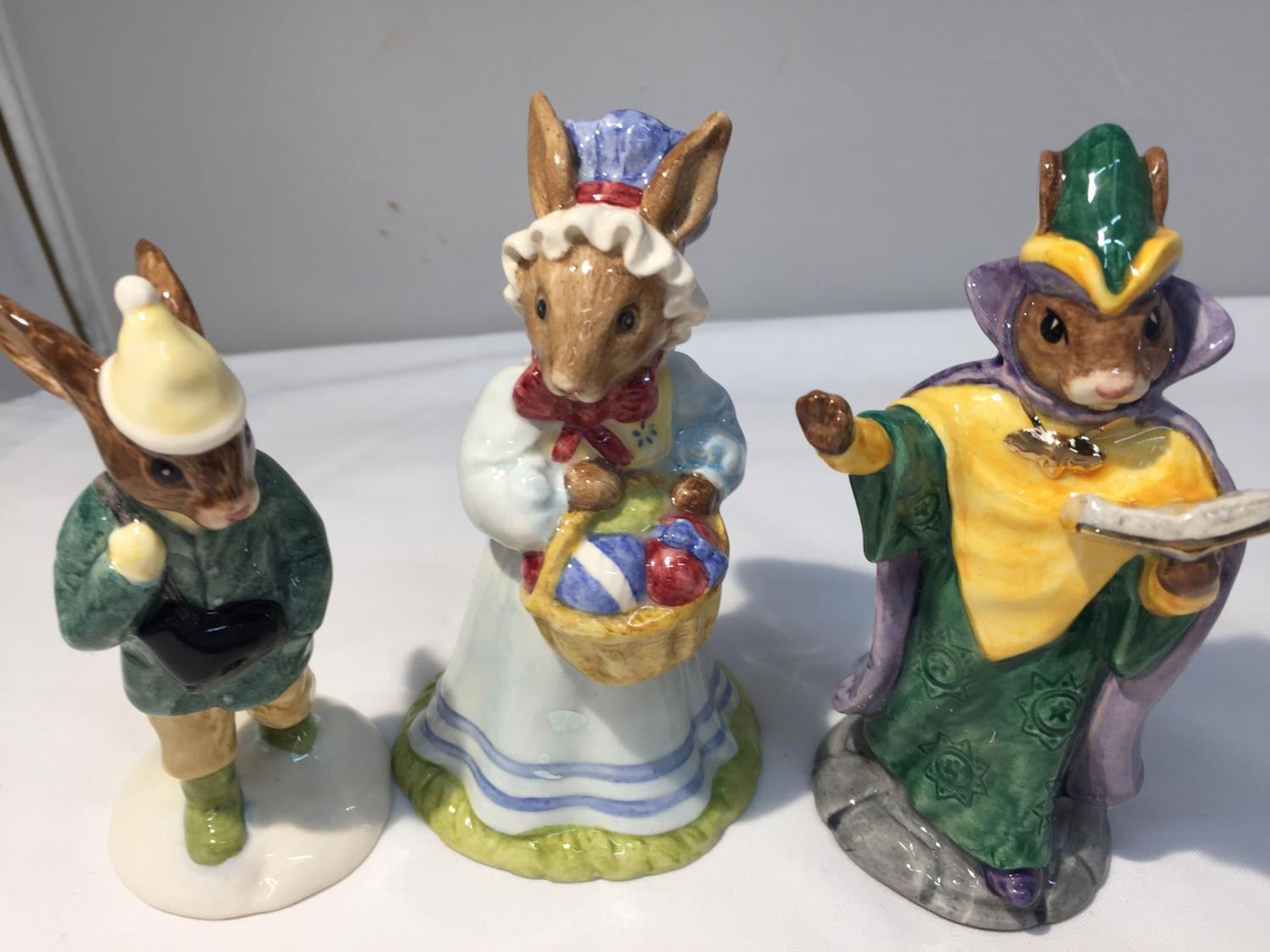 THREE ROYAL DOULTON BUNNYKINS 'MYSTIC BUNNYKINS' DB 197, 'BOY SKATER BUNNYKINS' DB 152 AND 'MRS - Image 2 of 17