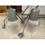 TWO INDUSTRIAL CEILING LIGHTS