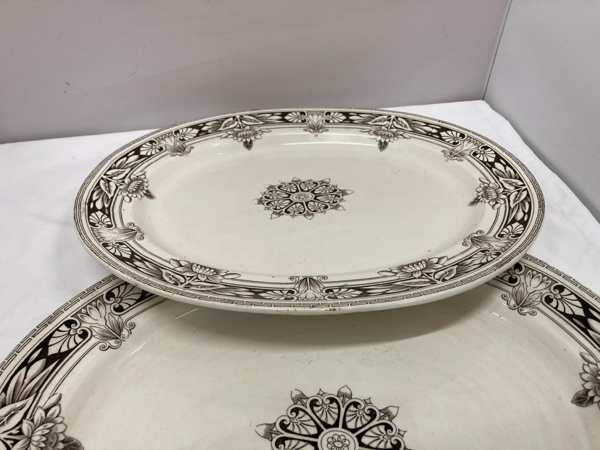 TWO OVAL VICTORIAN PLATTERS DIAMETERS 44.5CM AND 39.5CM - Image 7 of 10