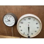 TWO SMITHS VINTAGE WALL CLOCKS