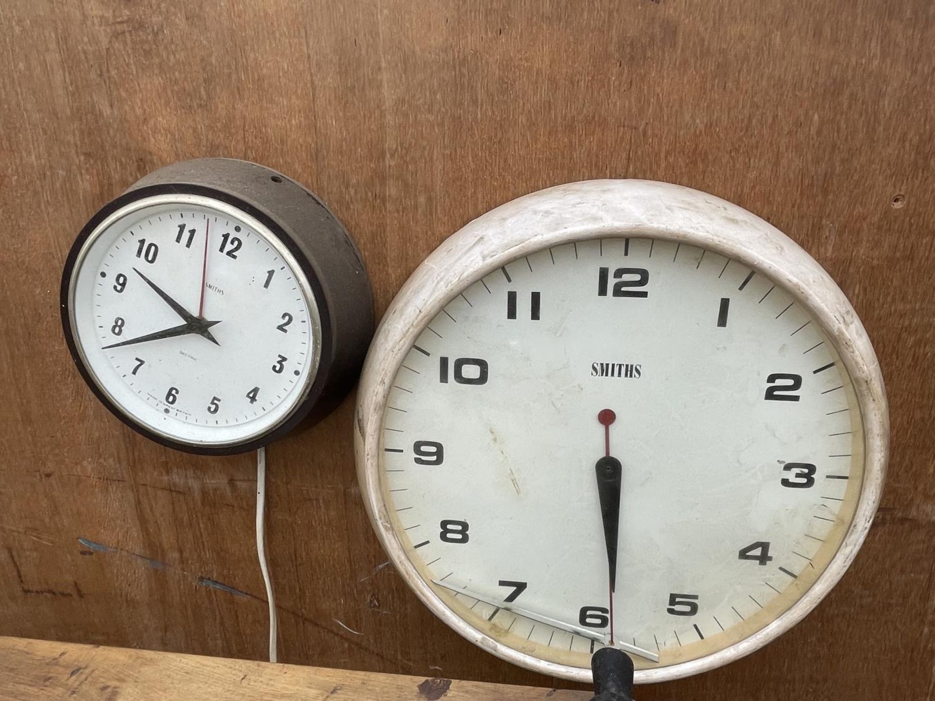 TWO SMITHS VINTAGE WALL CLOCKS