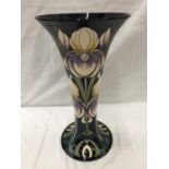 A LARGE MOORCROFT TRUMPET SHAPED VASE, SIGNED TO THE BASE BY SENIOR DESIGNER RACHEL BISHOP 2014.