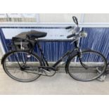 A RALEIGH ZEFAL SIT UP AND BEG BICYCLE WITH SADDLE BAG AND BROOKS SEAT WITH A STURMEY ARCHER THREE