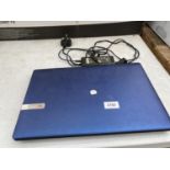 A PACKARD BELL LAPTOP WITH CHARGER