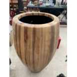 A LARGE MODERN FIBREGLASS PLANTER H:93CM