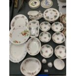 A QUANTITY OF ROYAL ALBERT 'BERKELEY' CHINA TO INCLUDE BOWLS, SAUCE BOAT AND SAUCER, SANDWICH PLATE,