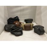 SEVEN VINTAGE CAMERA BAGS/CASES FROM OLYMPUS NIKAIYO AGFA ETC.