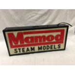 A MAMOD STEAM MODELS ILLUMINATED SIGN 66CM X 30CM