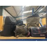 A VARIETY OF RUCKSACKS TO INCLUDE NEEWER, HELIOS, LOWEPRO ETC