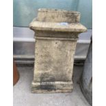 A RECONSTITUTED STONE CHIMNEY POT