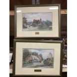 T HARVEY (BRITISH 19TH CENTURY) PAIR OF WATERCOLOURS, 'NEAR ONGAR' AND 'NEAR ST KEVERN CORNWALL',