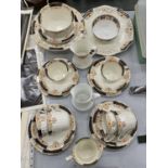 A QUANTITY OF ALFRED MEAKIN ZENITH SHAPE 'GOLDEN GLORY' CUPS, SAUCERS, PLATES, BOWLS, SERVING