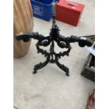 A CAST IRON TABLE PEDESTAL