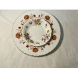 A ROYAL CROWN DERBY 'DERBY POSIES' BOWL DIAMETER 16CM AND THREE ROYAL CROWN DERBY PLATES DIAMETER