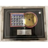 A FRAMED GOLD PLATED BEATLES C.D. - A HARD DAY'S NIGHT - LIMITED EDITION 140/500