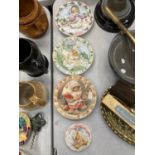 FOUR CHERISHED TEDDIES LIMITED EDITION WALL PLATES TO INCLUDE WINTER, SPRING, AUTUMN AND LOVE