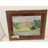 AN ORIGINAL WATERCOLOUR BY REG LEWIS OF ATTINGHAM HALL PAINTED IN 2013 33 X 41 CM