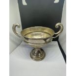 A HALLMARKED BIRMINGHAM SILVER TWIN HANDLED TROPHY GROSS WEIGHT 146.8 GRAMS