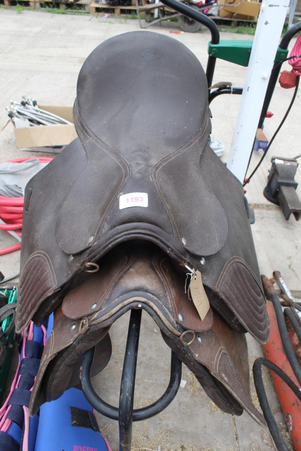 2 SADDLES, TACK & STAND NO VAT - Image 2 of 3