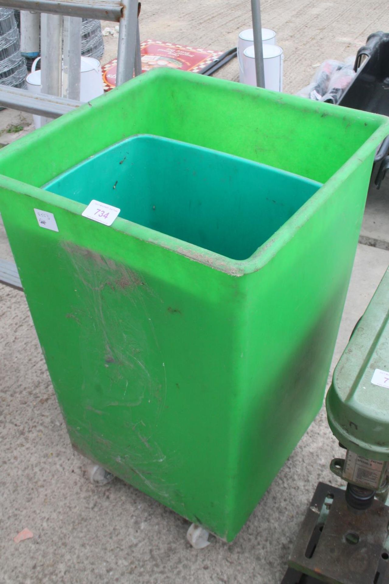 GREEN BINS (WHEELS) X 2 NO VAT