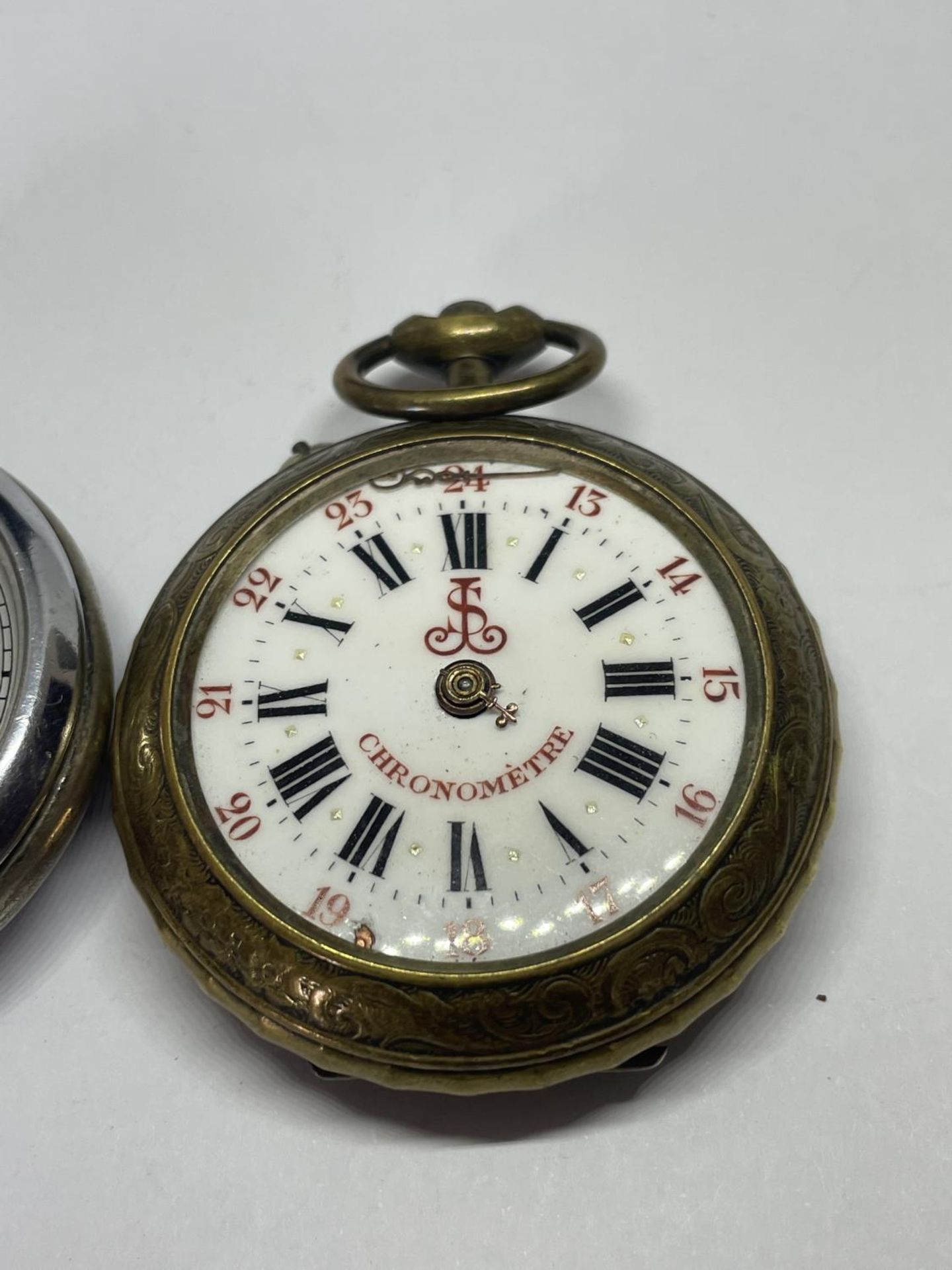 TWO POCKET WATCHES FOR SPARES OR REPAIR - Image 3 of 4
