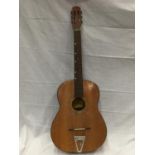 AN ITALIAN VINTAGE ACOUSTIC GUITAR WITH INTERNAL LABEL FRATELLI INDELICATO A/F