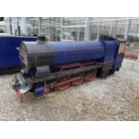 A RAILWAY LOCOMOTIVE AND TENDER - BLUE PACIFIC, WITH CAST ALLOY NAME PLATES - 15 INCH GAUGE, FOR