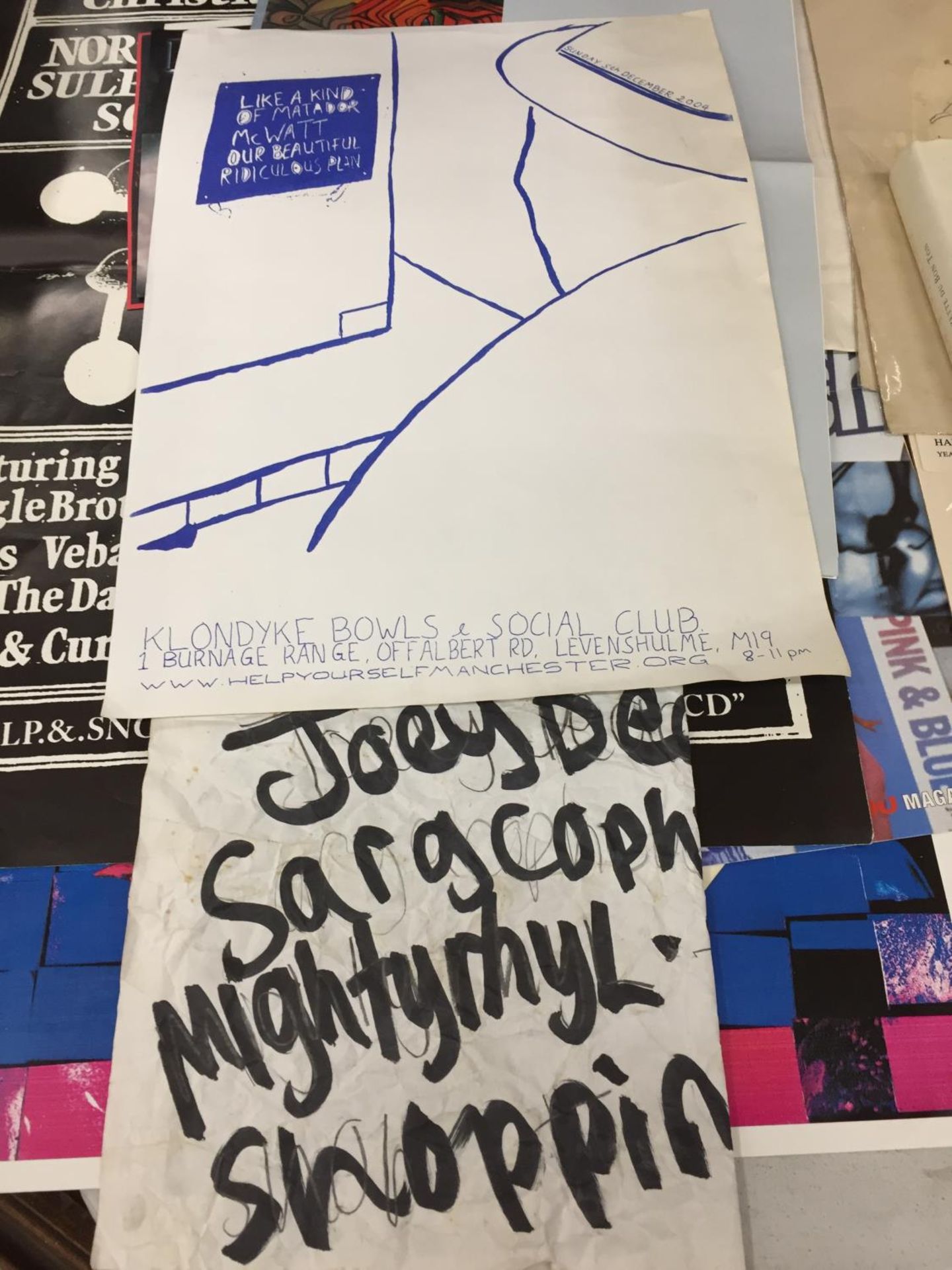 A QUANTITY OF MANCHESTER MUSIC POSTERS, ETC - Image 4 of 5